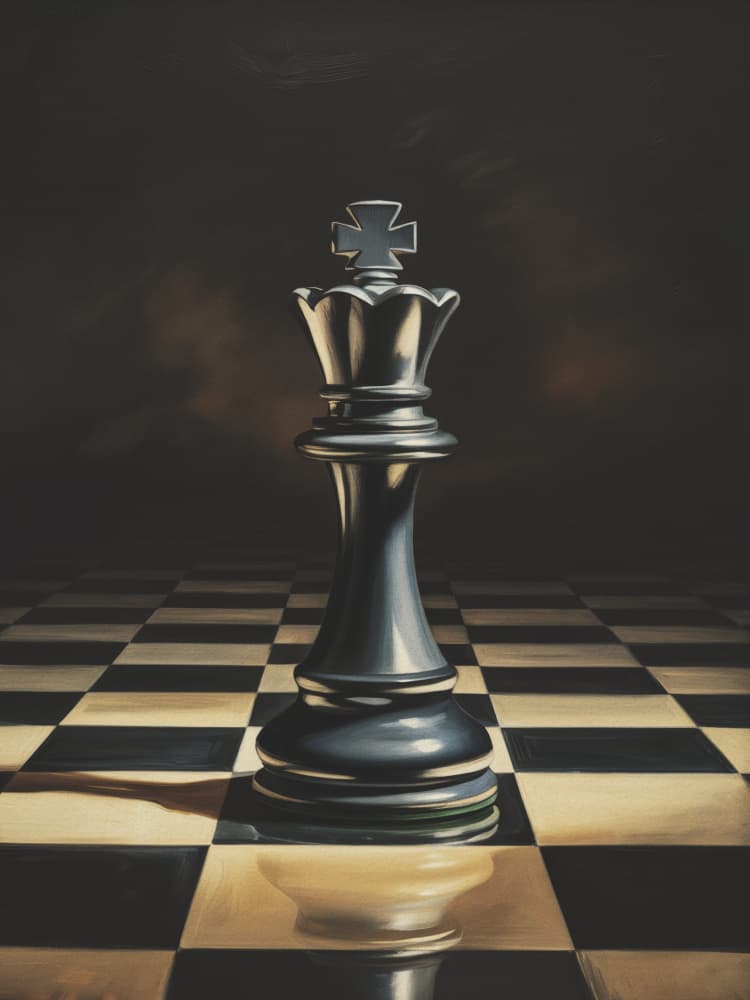 Solitary Black King by Andreas Magnusson — canvas wall art