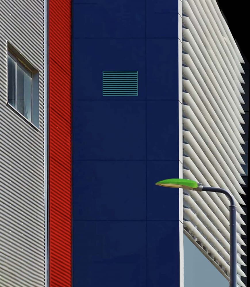 Colorful Urban Geometry by Arnon Orbach — canvas wall art