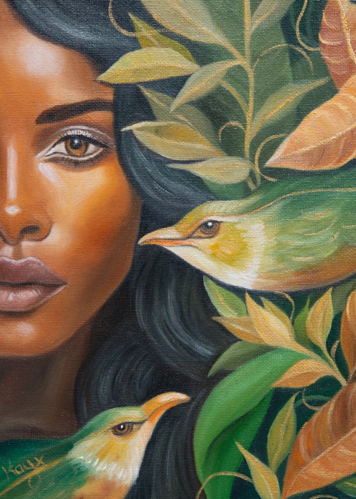 Ethereal Jungle Woman by Kay Shanley — canvas wall art
