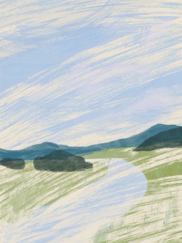 Winding Country Path by Little Dean — canvas wall art