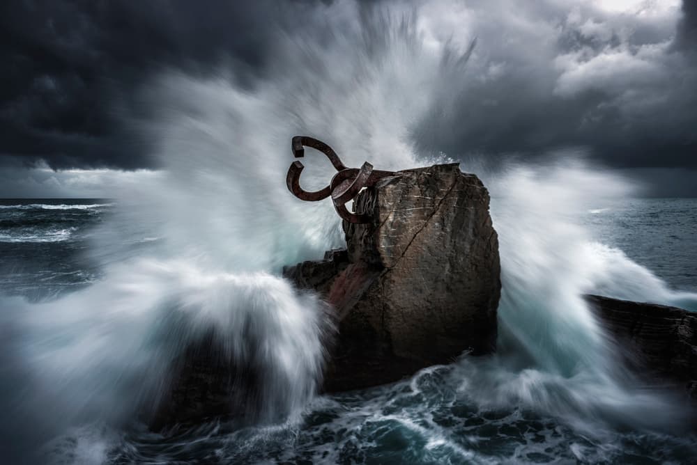 Dramatic Coastal Sculpture by Jorge Ruiz Dueso — canvas wall art