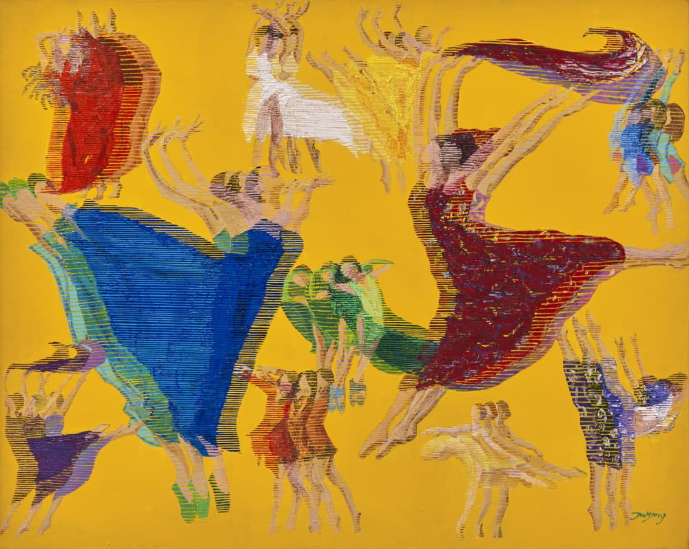 Vibrant Dance Celebration by Jukyong Park — canvas wall art