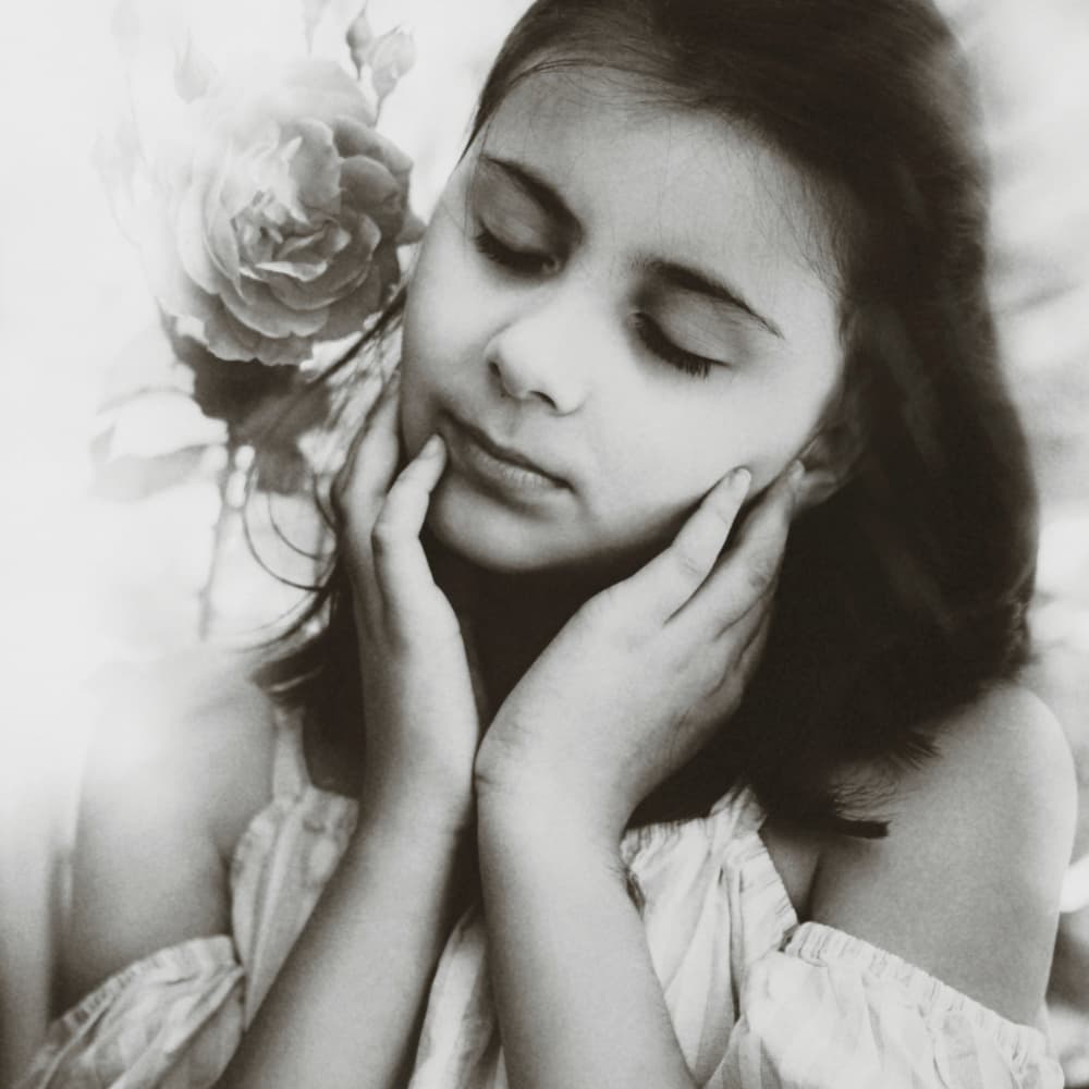 Dreamy Girl With Rose by Desislava Ignatova — canvas wall art