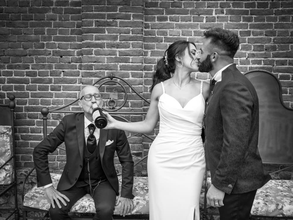 Champagne Wedding Kiss by Giorgio Toniolo — canvas wall art