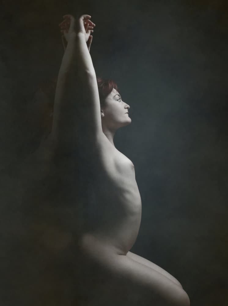 Graceful Nude Profile by Olga Mest — canvas wall art