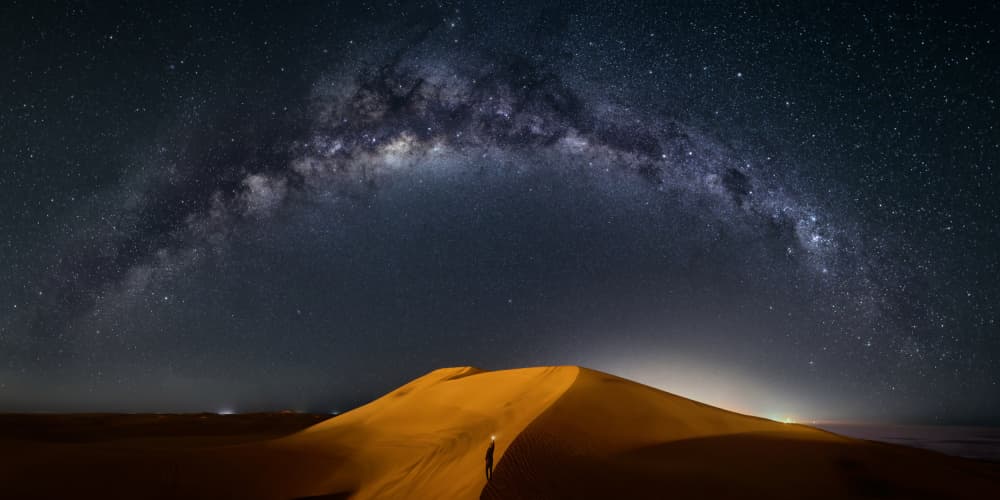 Milky Way Desert Night by Ricardo Gayan — canvas wall art