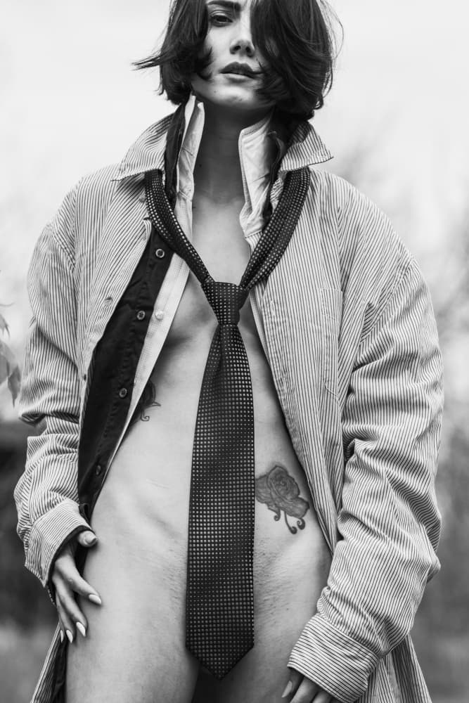 Open Shirt Confidence by Bogdan Bouşcă — canvas wall art