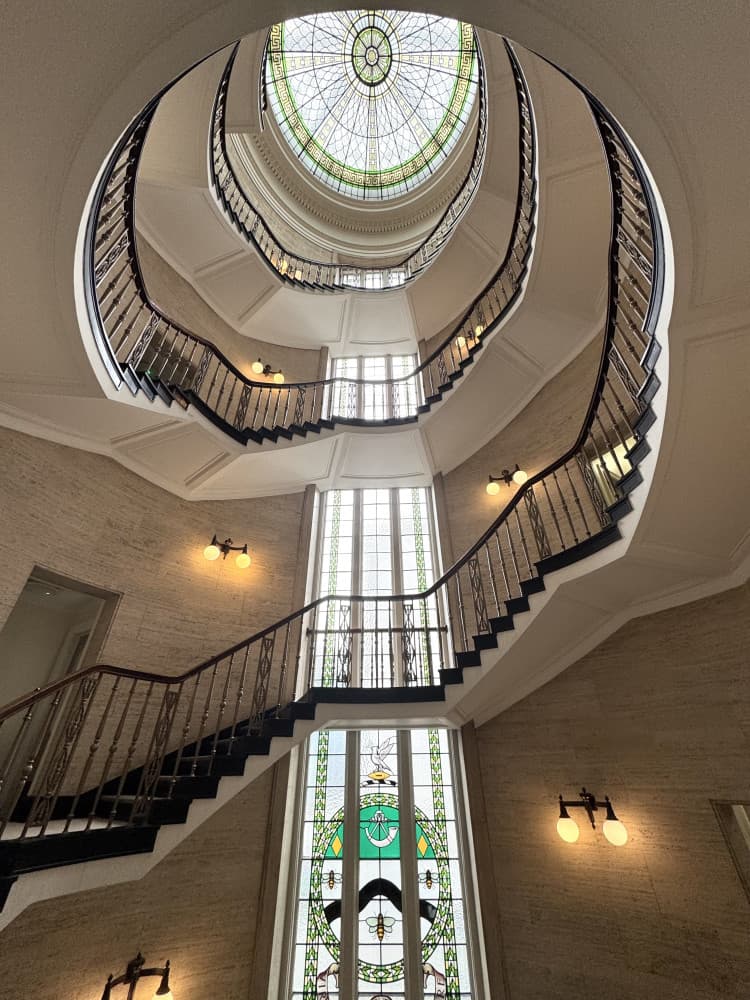 Grand Spiral Staircase by KIMIO KOBAYASHI — canvas wall art