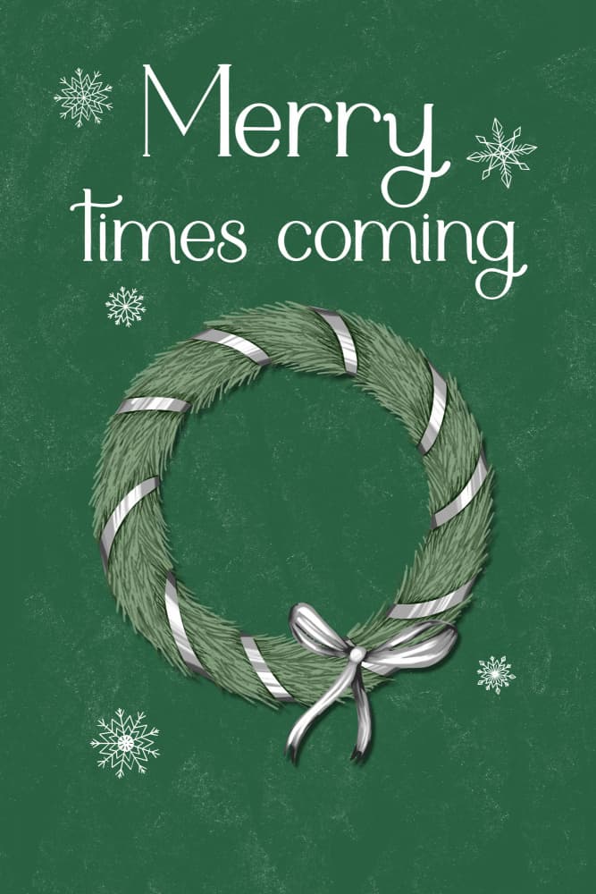 Merry Times Wreath by EMELIEmaria — canvas wall art