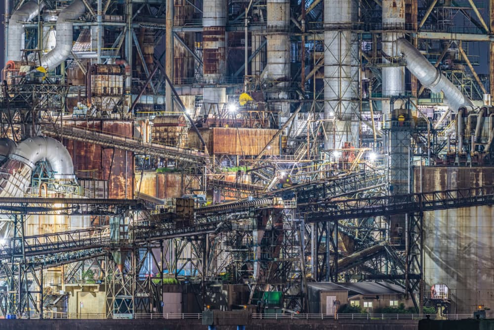 Industrial Nightscape by Kobayashi Tetsurou — canvas wall art