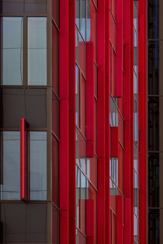 Modern Red Facade by Theo Luycx — canvas wall art