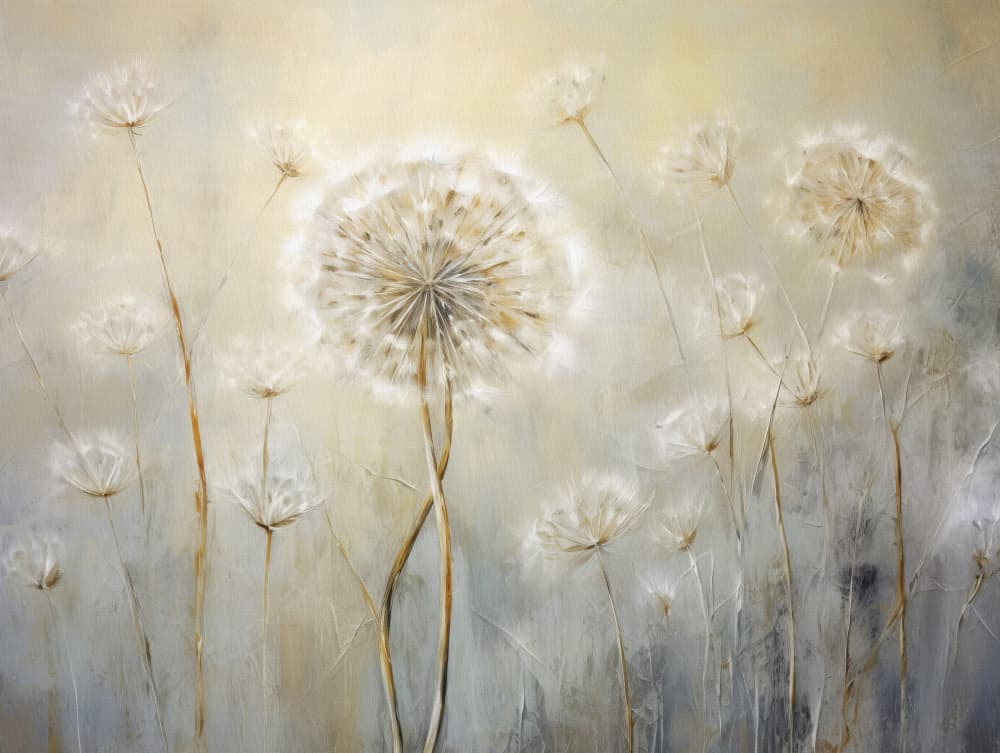 Ethereal Dandelion Field by Bilge Paksoylu — canvas wall art
