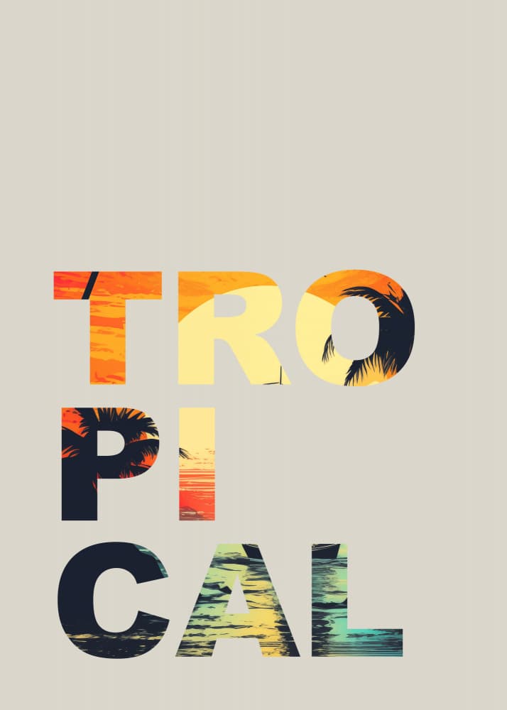 Tropical Sunset Vibes by Andreas Magnusson — canvas wall art