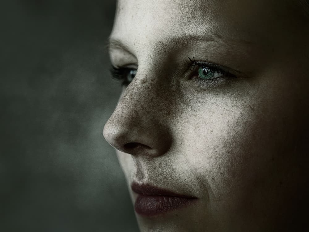 Thoughtful Freckled Profile by Jacob Tuinenga — canvas wall art