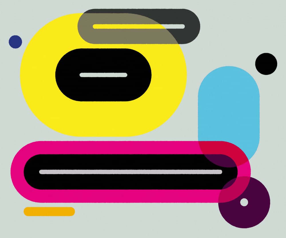 Vivid Modern Shapes by Rafa Mateo — canvas wall art