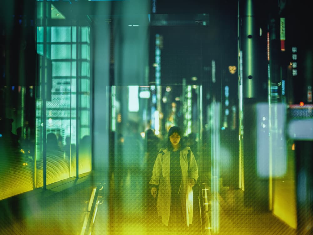 Urban Neon Glow by Yuzo Fujii — canvas wall art