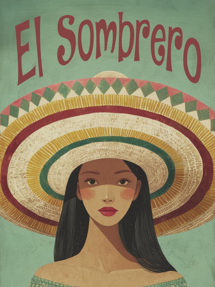 El Sombrero Woman by Andreas Magnusson — canvas wall art