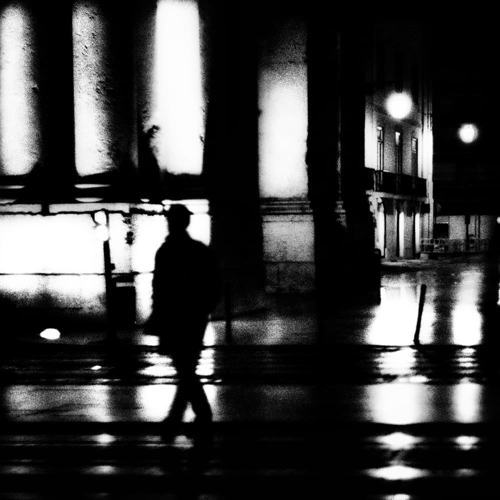 Night City Walk by Paulo Abrantes — canvas wall art