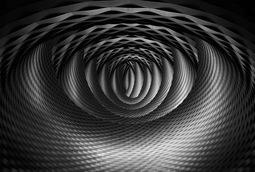 Abstract Spiral Tunnel by Hans-Wolfgang Hawerkamp — canvas wall art
