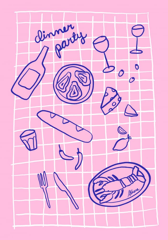 Dinner Party by Athene Fritsch — canvas wall art
