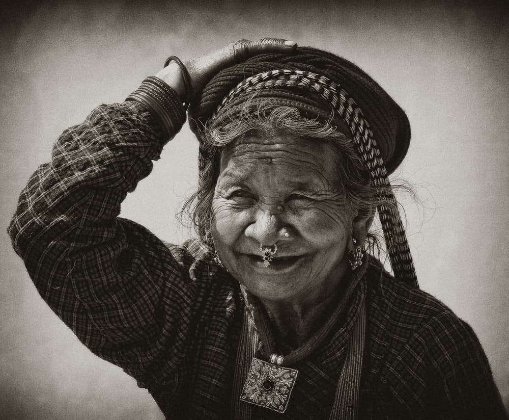 Joyful Elderly Woman by Yvette Depaepe — canvas wall art