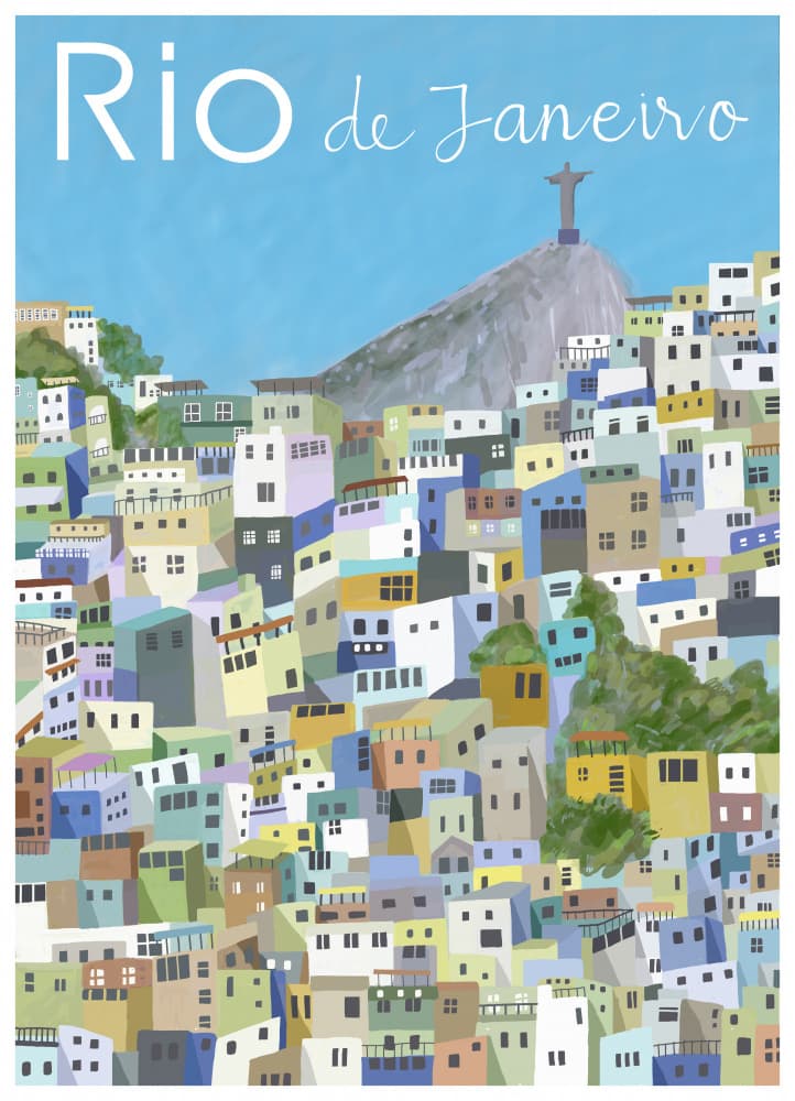 Vibrant Rio Cityscape by Carla Daly — canvas wall art