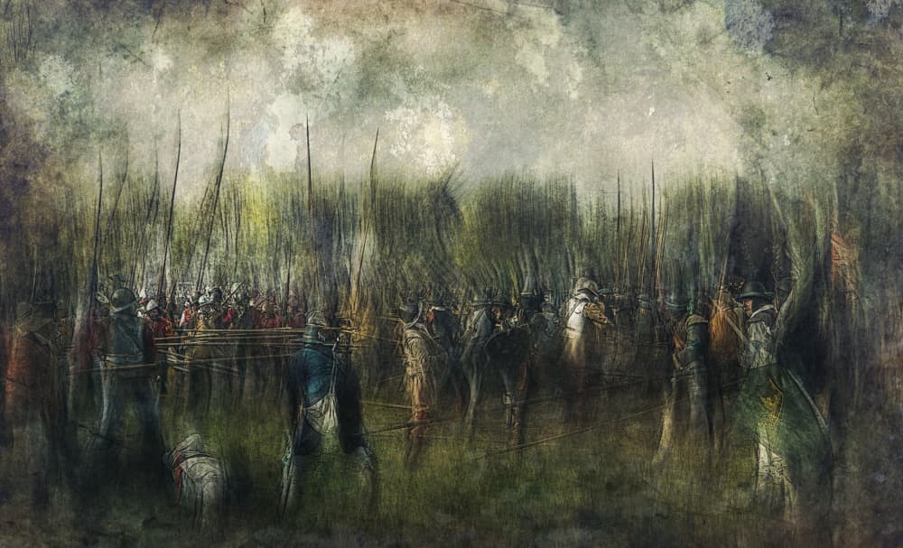 Gritty Historical Battle by Jan van der Linden — canvas wall art
