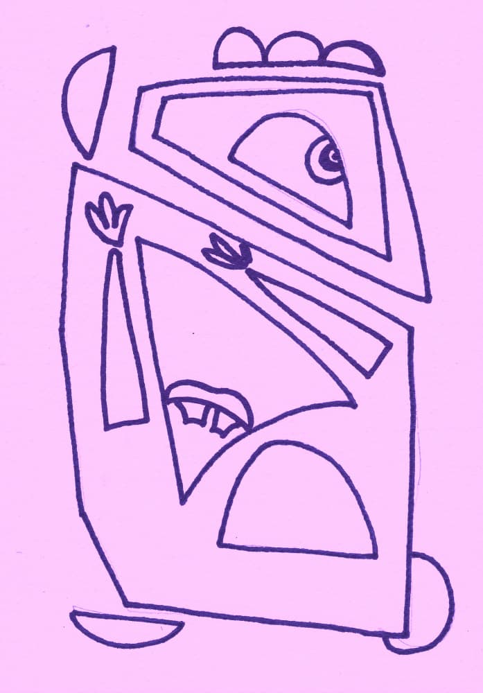 Quirky Purple Monster by Santhosh ch — canvas wall art