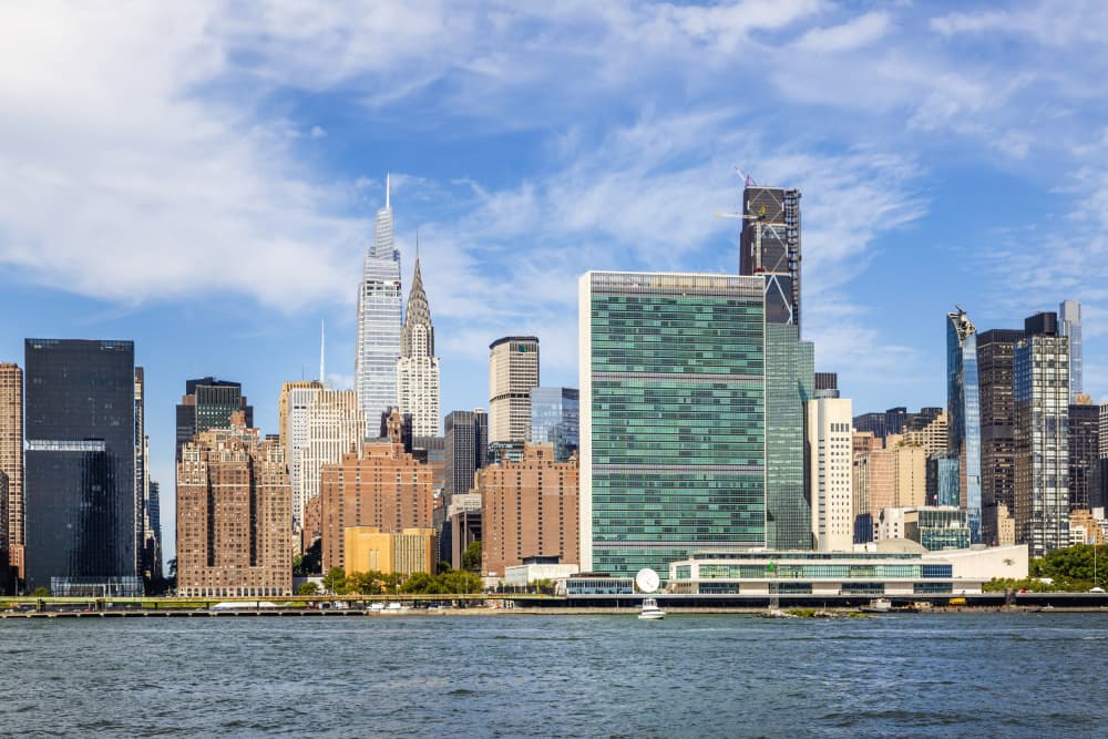 Iconic Manhattan Skyline View by Melanie Viola — canvas wall art