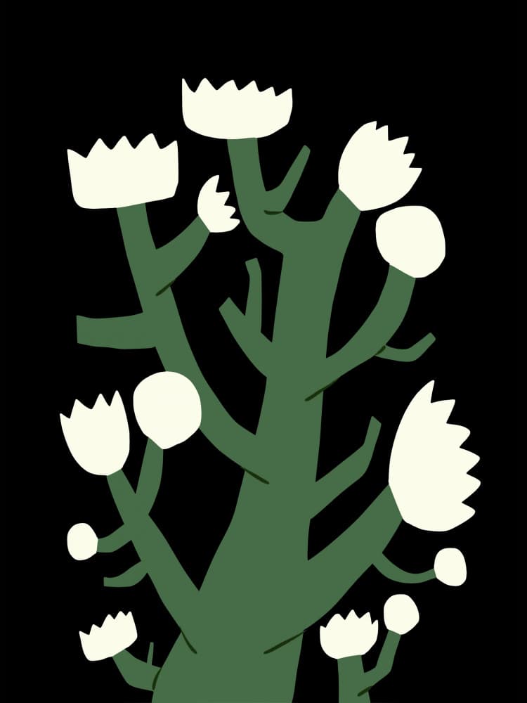 Green Botanical Bloom by Little Dean — canvas wall art