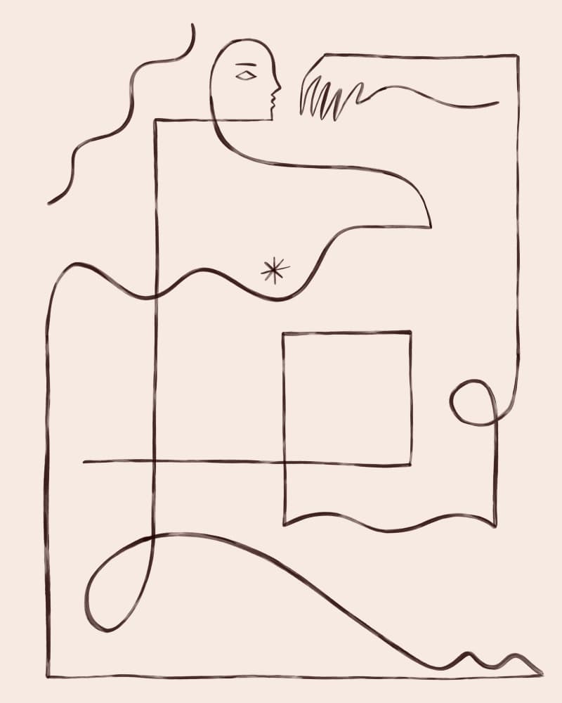 Pensive Line Form by Kit Agar — canvas wall art
