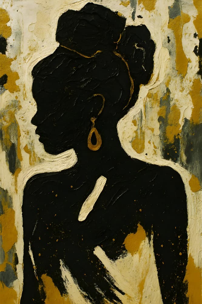 Elegant Gold Silhouette by HUGO — canvas wall art