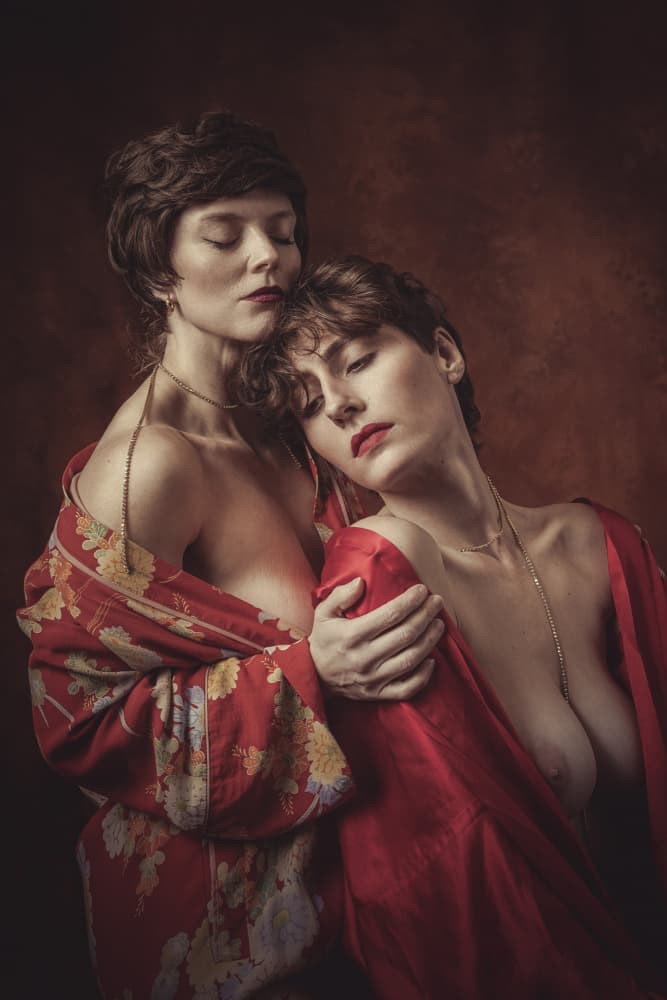 Sensual Red Embrace by Eddie Kavanagh — canvas wall art