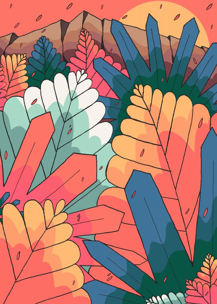 Vibrant Desert Landscape by Stephen Wade — canvas wall art