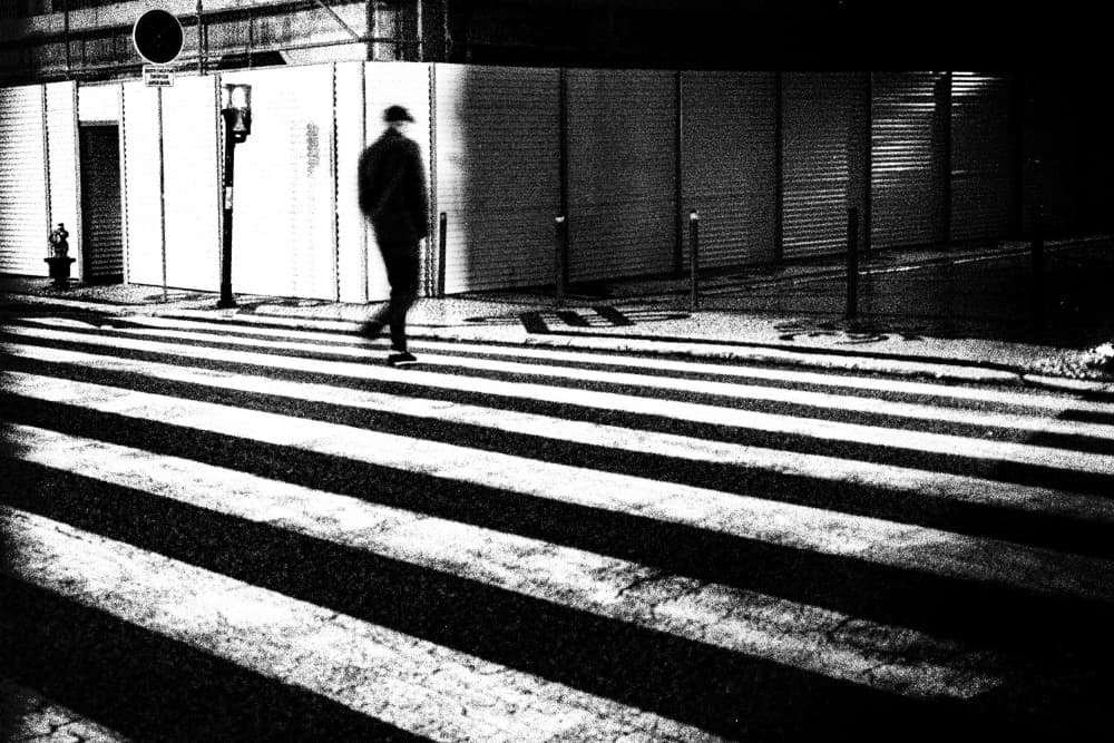 Walking City Night by Paulo Abrantes — canvas wall art