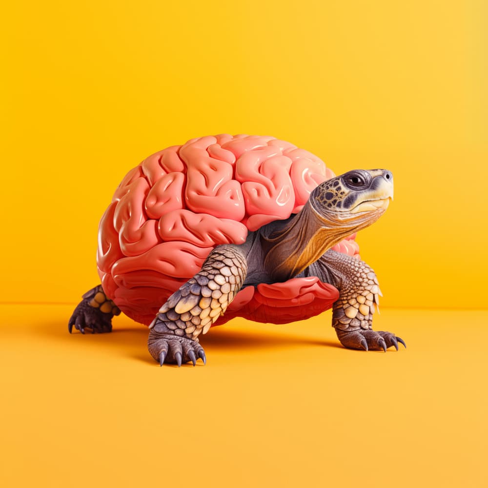 Wise Brain Tortoise by Artem Pozdniakov — canvas wall art
