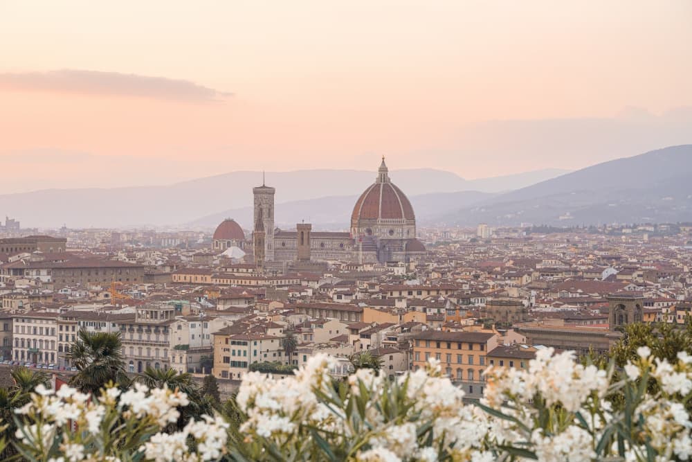 Florence Duomo Pastel View by Henrike Schenk — canvas wall art