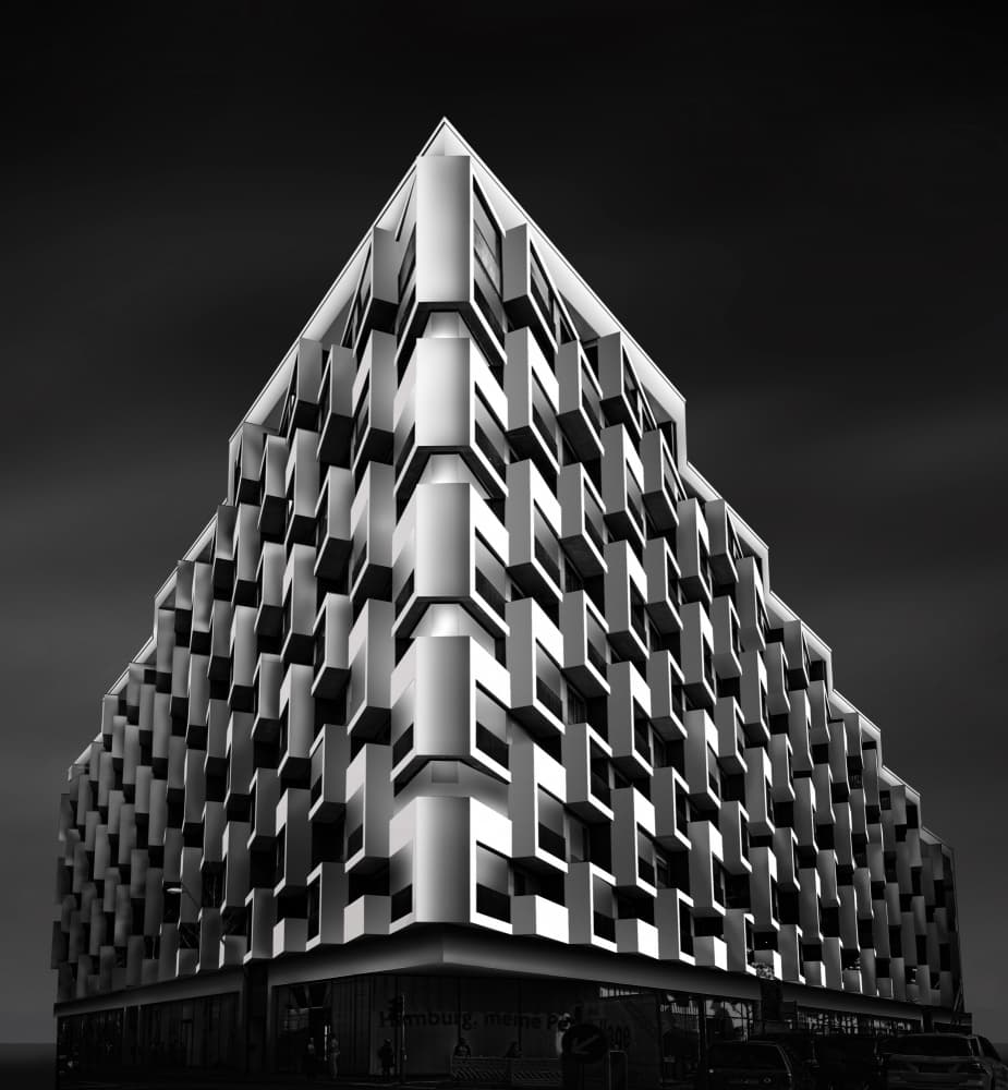 Modern Geometric Facade by jordiegeatorrent — canvas wall art