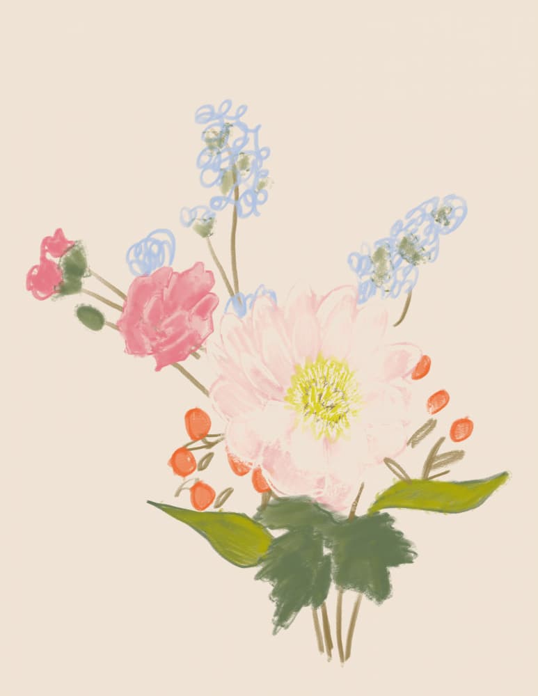 Soft Floral Bouquet by Alyssa Hamilton — canvas wall art