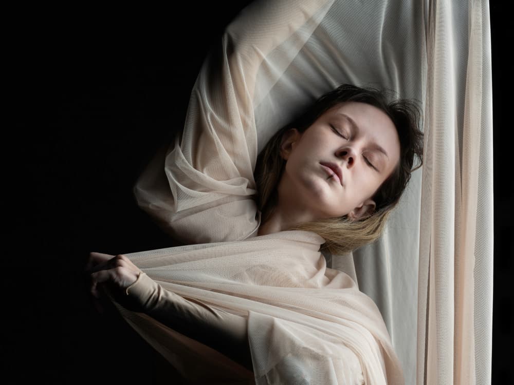 Peaceful Dreamer Portrait by Sam SDFMedia — canvas wall art
