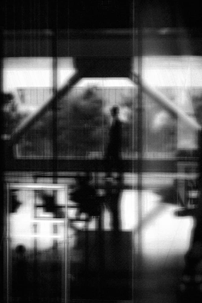 Blurred Figure Modern Window by HISASHI ISHIKAWA — canvas wall art