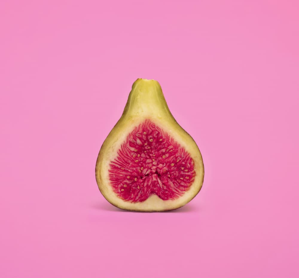 Vibrant Fig Half by Julia Ramiro — canvas wall art