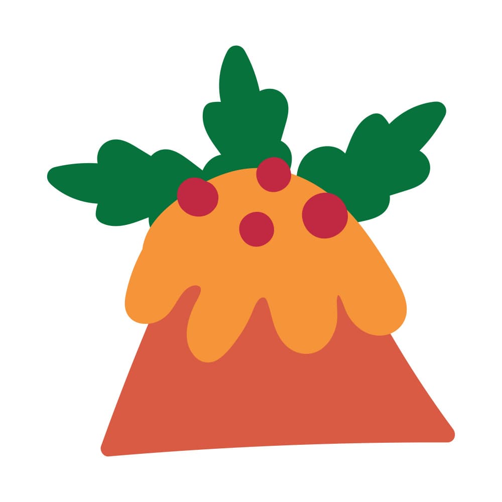 Festive Christmas Pudding by Marika Barsrsind β canvas wall art