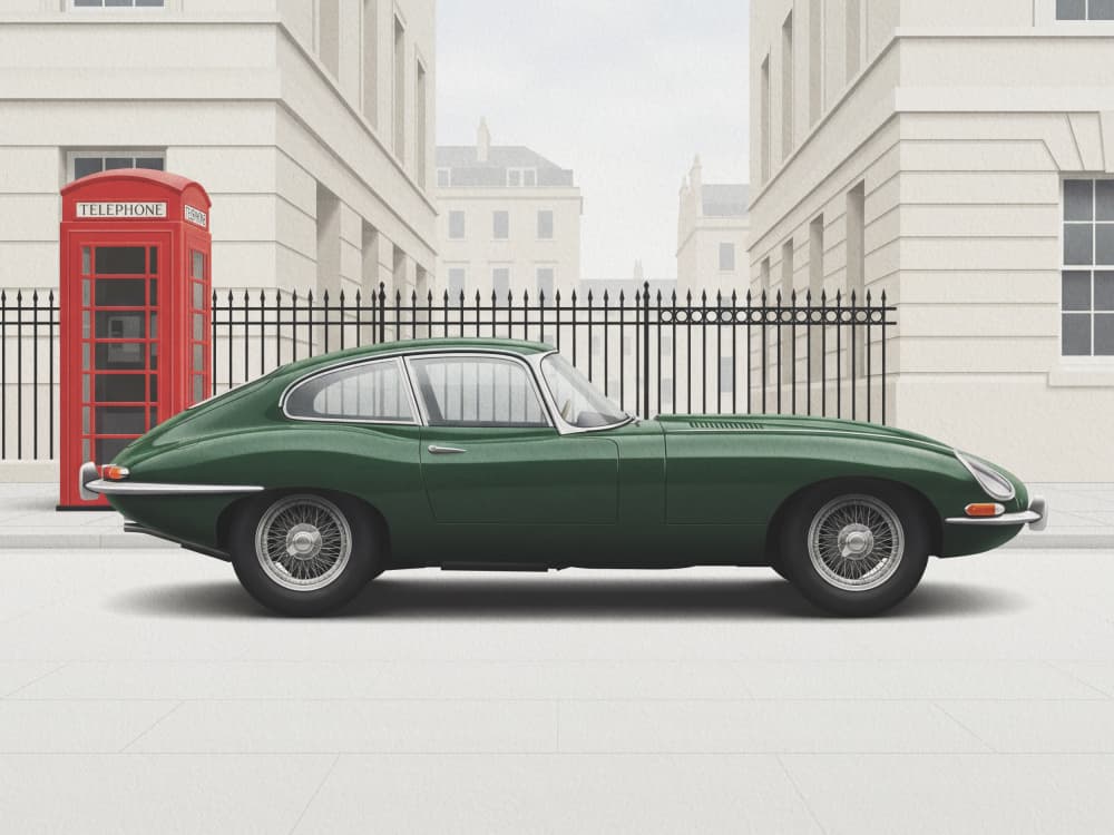 Iconic London Classic Car by Andreas Magnusson — canvas wall art