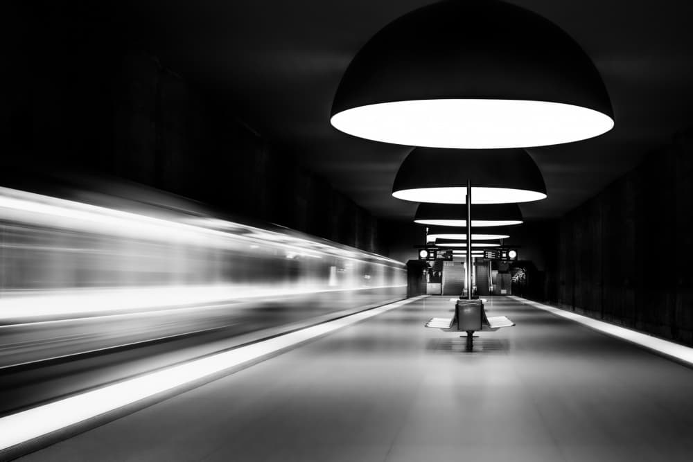 Fast Metro Lights by Andy Dauer — canvas wall art