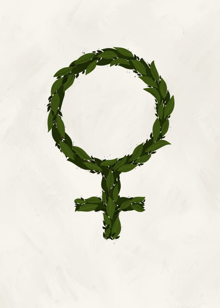 Natural Woman Symbol by EMELIEmaria — canvas wall art