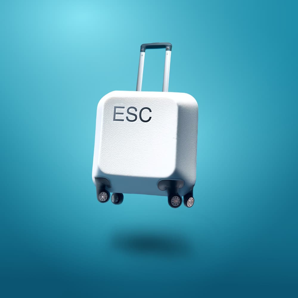 Escape Key Travel by Artem Pozdniakov — canvas wall art