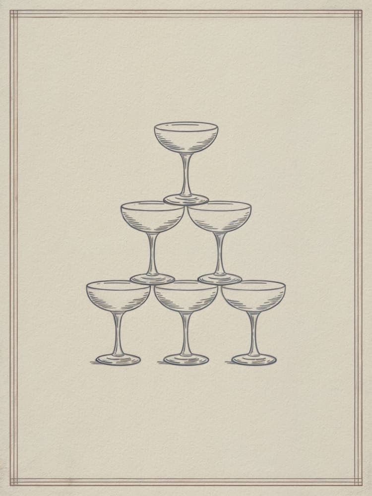 Classic Champagne Tower by Andreas Magnusson — canvas wall art