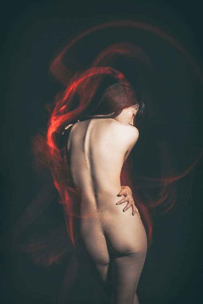 Sensual Nude Light Trails by Daisuke Kiyota — canvas wall art