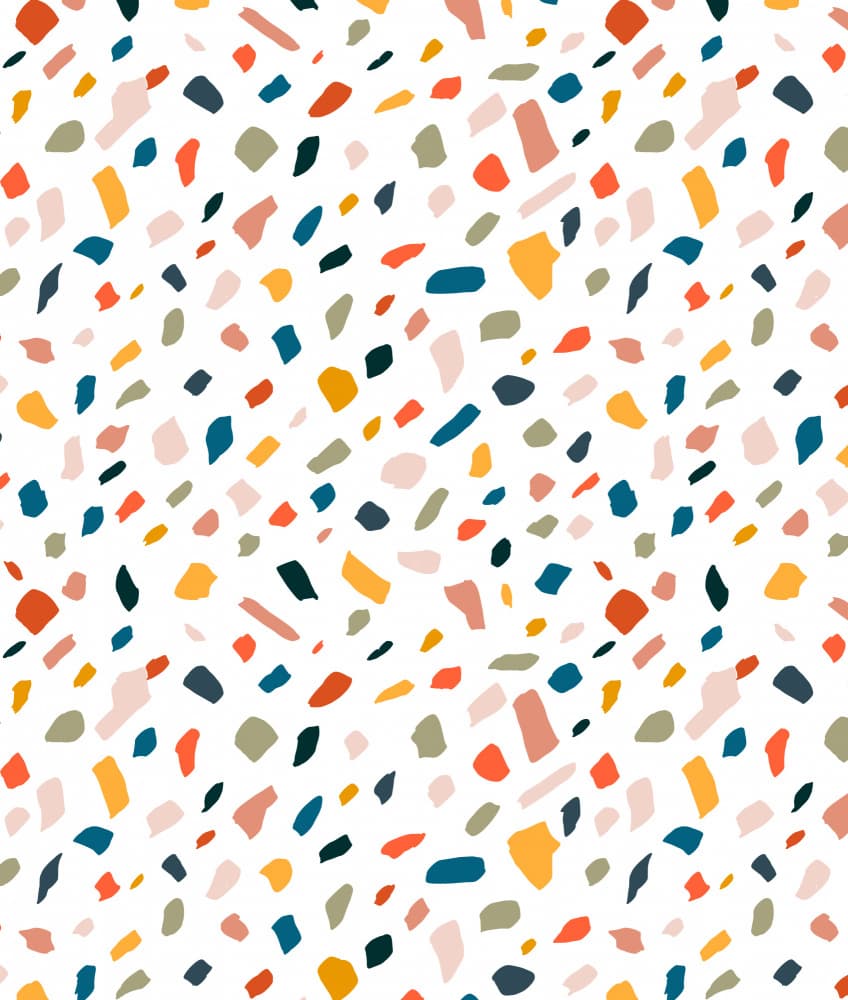 Vibrant Terrazzo Confetti by Uma Gokhale — canvas wall art